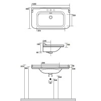 Раковина Kerasan Waldorf 120 4144K1bi/crx3 Белая