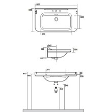 Раковина Kerasan Waldorf 120 4144K1bi/crx3 Белая