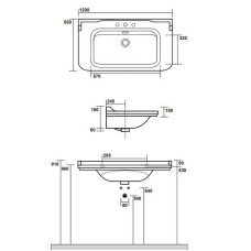 Раковина Kerasan Waldorf 120 4144K1bi/crx3 Белая