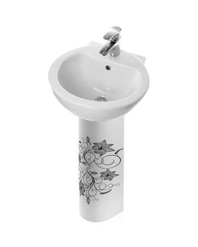 Раковина Sanita Luxe Art Luxe 50 SL400001 ARTSLWB01+ARTSLPD10 Белая