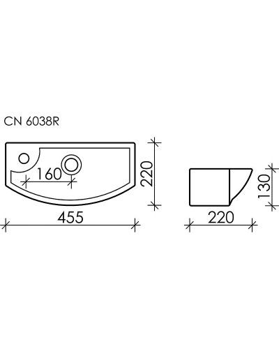 Раковина Ceramica Nova Element 45 R CN6038R Белая