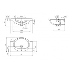 Раковина Cersanit Erica 80 S-UM-ERI80/1-w Белая