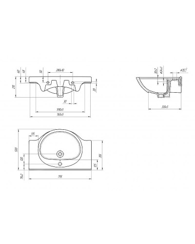 Раковина Cersanit Erica 80 S-UM-ERI80/1-w Белая
