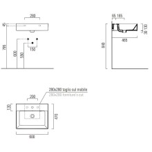 Раковина GSI Kube X 60 9431111 Белая