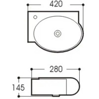 Раковина Aquatek 42 L AQ5303-00 Белая