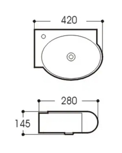 Раковина Aquatek 42 L AQ5303-00 Белая
