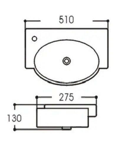 Раковина Aquatek 51 L AQ5329-00 Белая