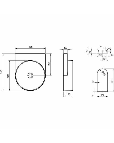 Раковина Ravak Yard 40 XJX01040000 Белая