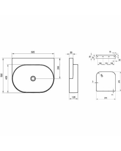 Раковина Ravak Yard 60 XJX01060000 Белая