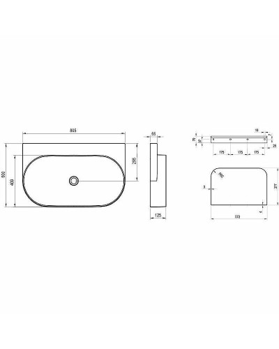 Раковина Ravak Yard 80 XJX01080000 Белая