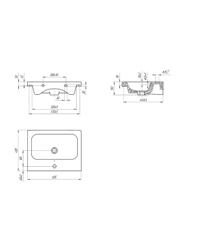 Раковина Cersanit Colour 60 S-UM-COL60/1-w Белая