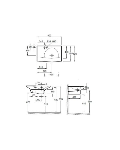 Jacob Delafon Stillness E1555-00 Умывальник