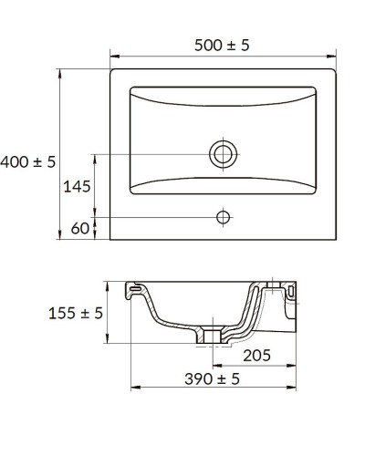 Раковина Cersanit Como 50 S-UM-COM50/1-w Белая