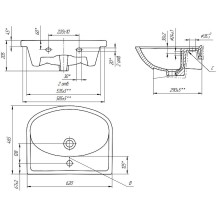 Раковина Cersanit Erica 60 S-UM-ERI60/1-w подвесная Белая