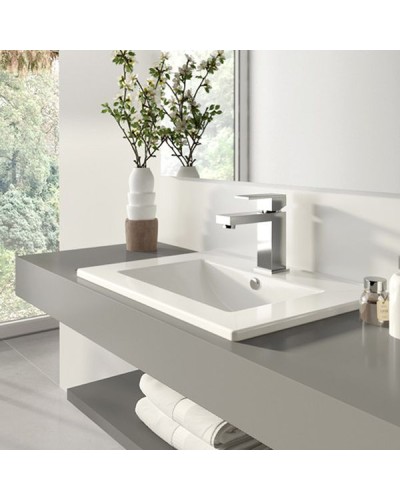 Раковина Sanita Luxe Quadro 75 QDR75SLWB01 Белая