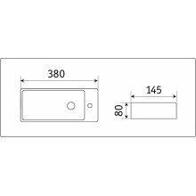 Раковина CeramaLux 38 9048FL Белая