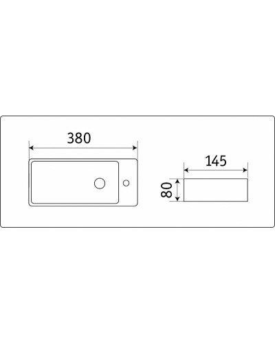 Раковина CeramaLux 38 9048FL Белая