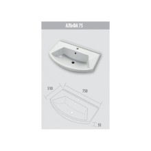 Умывальник Dreja Альфа 75 192536