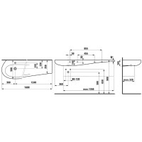 Умывальник со столешницей 160 см Laufen Alessi One 8.1497.1.400.104.1