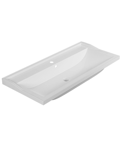 Раковина для ванной полувстраиваемая Uperwood Family (100 см, прямоугольная, белая)