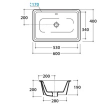 Раковина 60х40 см Globo Lavabi d'arr Cortona VA083.bix0