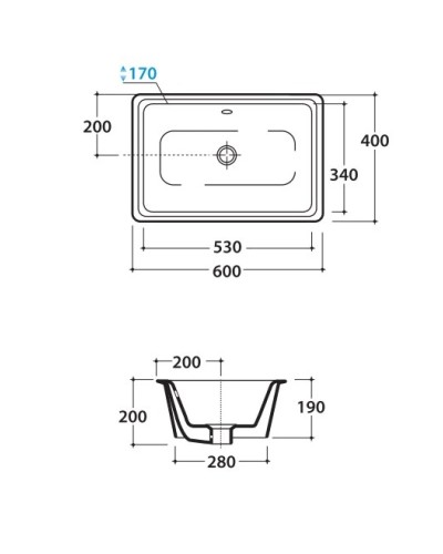 Раковина 60х40 см Globo Lavabi d'arr Cortona VA083.bix0