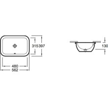 Раковина 56,2х39,7 см Jacob Delafon Vox  EYA102-00