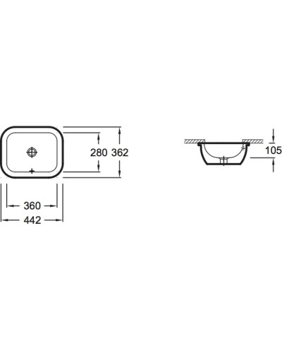 Раковина 44,2х36,2 см Jacob Delafon Vox  EYC102-00