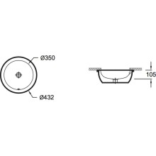 Раковина 43,2х43,2 см Jacob Delafon Vox  EYM102-00