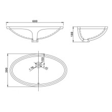 Раковина 68х39 см SSWW CL3122