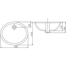 Раковина 50х41,5 см SSWW CL3022
