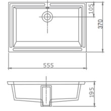 Раковина 55,5х37 см SSWW CL3063