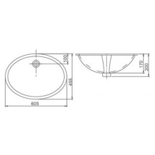 Раковина 60,5х45,5 см SSWW CL3078