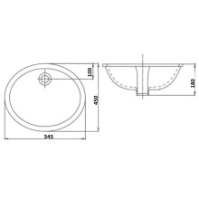 Раковина 54,5х45 см SSWW CL3079