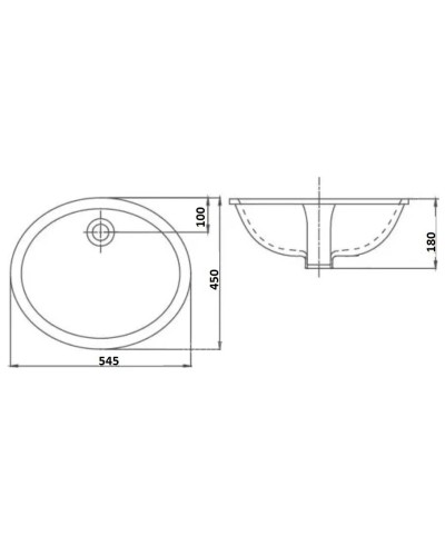 Раковина 54,5х45 см SSWW CL3079
