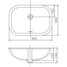 Раковина 43,6х34,5 см SSWW CL3180