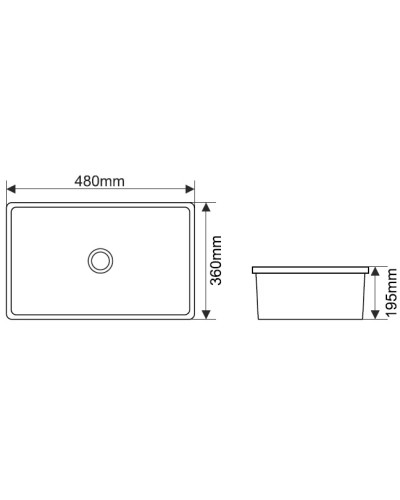 Раковина 48х36 см Melana 540N-805