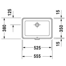 Раковина 55,5х38 см Duravit 2nd Floor 0316530000