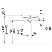 Раковина 55,5х38 см Duravit 2nd Floor 0316530000