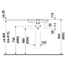 Раковина 55,5х38 см Duravit 2nd Floor 0316530000