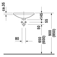 Раковина 44,5 см Duravit Architec 0319420000