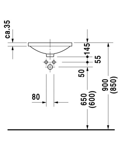 Раковина 44,5 см Duravit Architec 0319420000