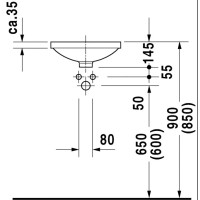 Раковина 40 см Duravit Architec 0319370000