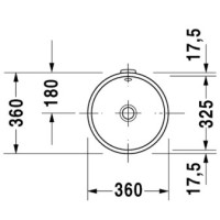 Раковина 36 см Duravit Architec 0319320000