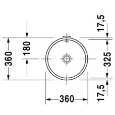 Раковина 36 см Duravit Architec 0319320000