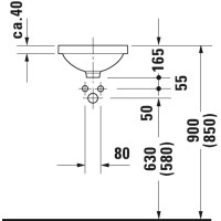 Раковина 36 см Duravit Architec 0319320000