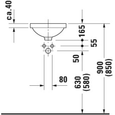 Раковина 36 см Duravit Architec 0319320000