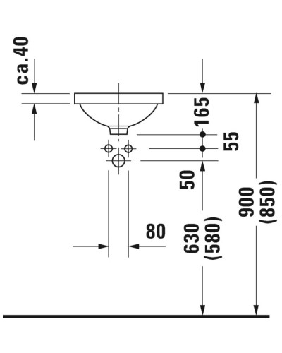 Раковина 36 см Duravit Architec 0319320000