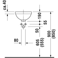 Раковина 32 см Duravit Architec 0319270000