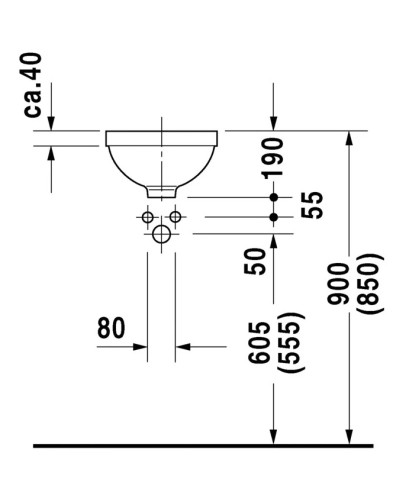Раковина 32 см Duravit Architec 0319270000